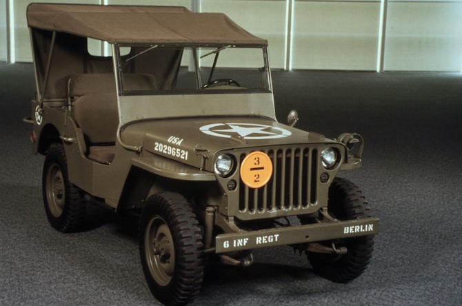 Jeep Willys (1942) - Джип - чертежи, габариты, рисунки автомобиля